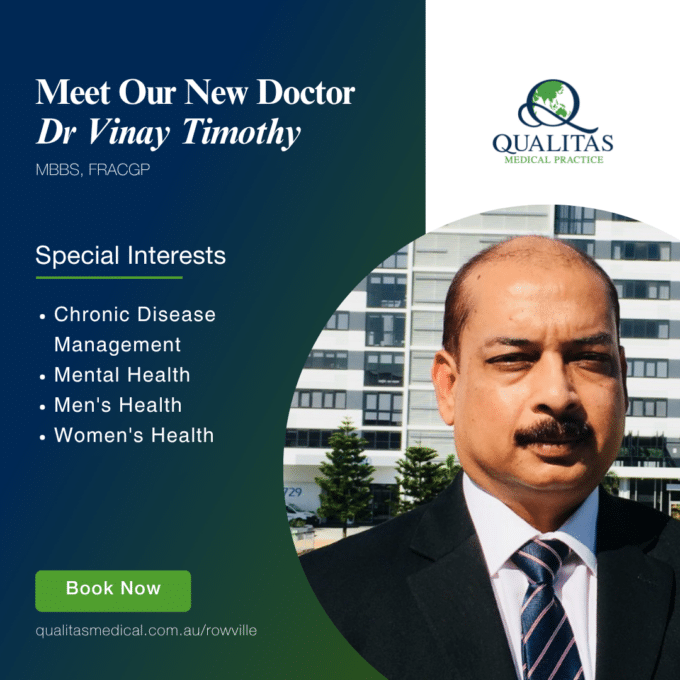 Dr Vinay Timothy, bulk billing GP at Qualitas Medical Practice Rowville